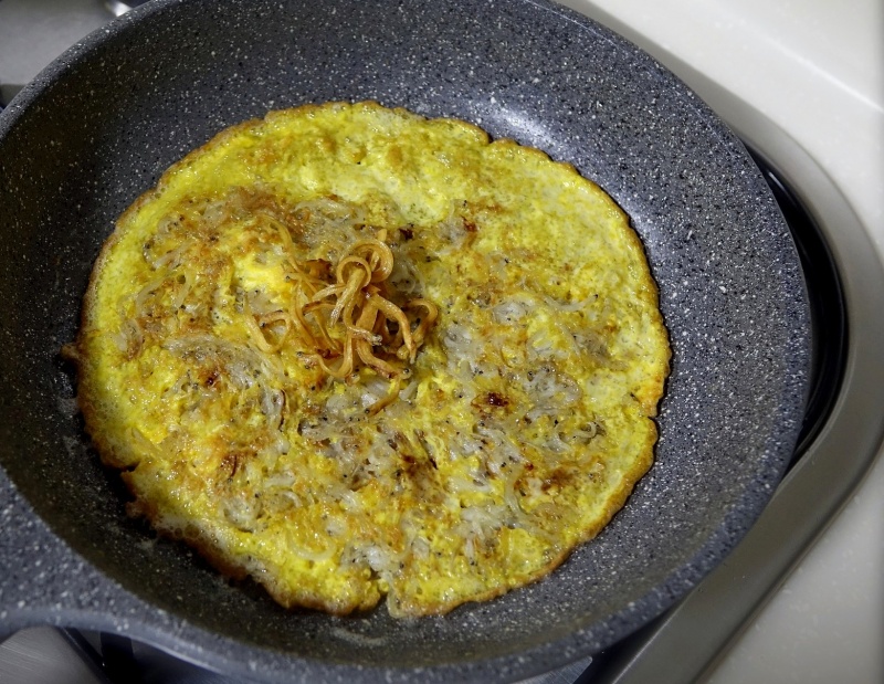 Omelette mit Speck und Bohnen Omelette mit Speck und Bohnen