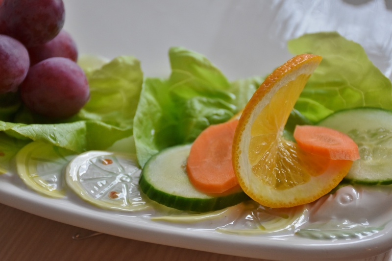 Blattsalat mit Orangenfilets