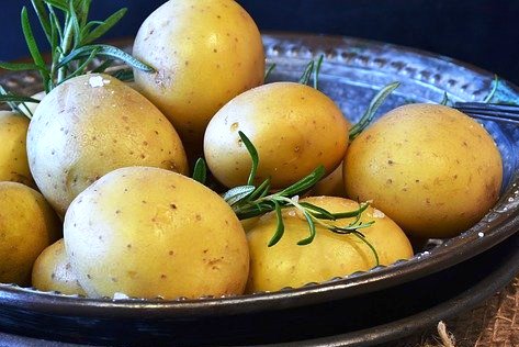 Überbackenes Erdäpfelpüree mit Weißbrotbröseln