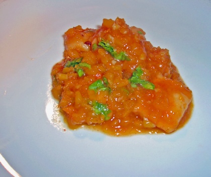 K�rbisravioli in Curry Sauce